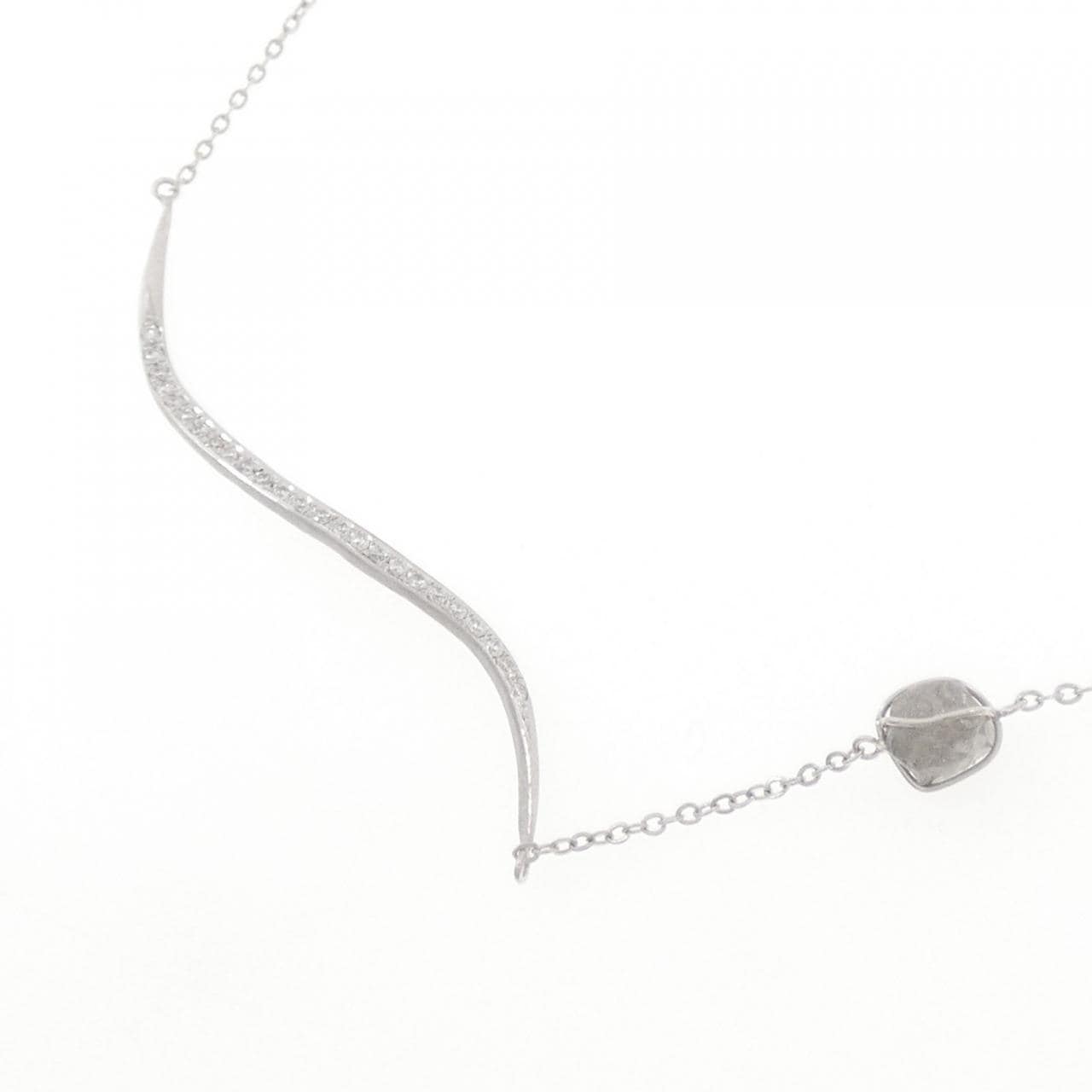 K18WG ダイヤモンド ネックレス 0.150CT