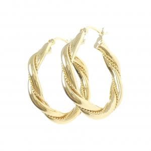 K18YG フープ ピアス