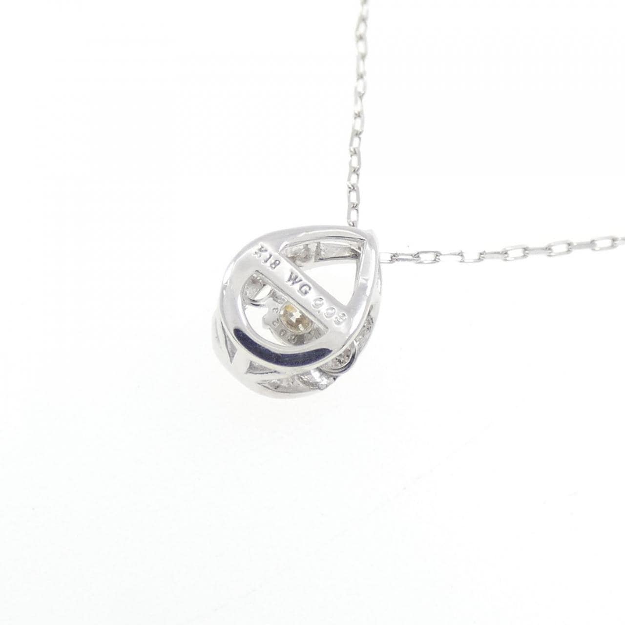 K18WG ダイヤモンド ネックレス 0.03CT