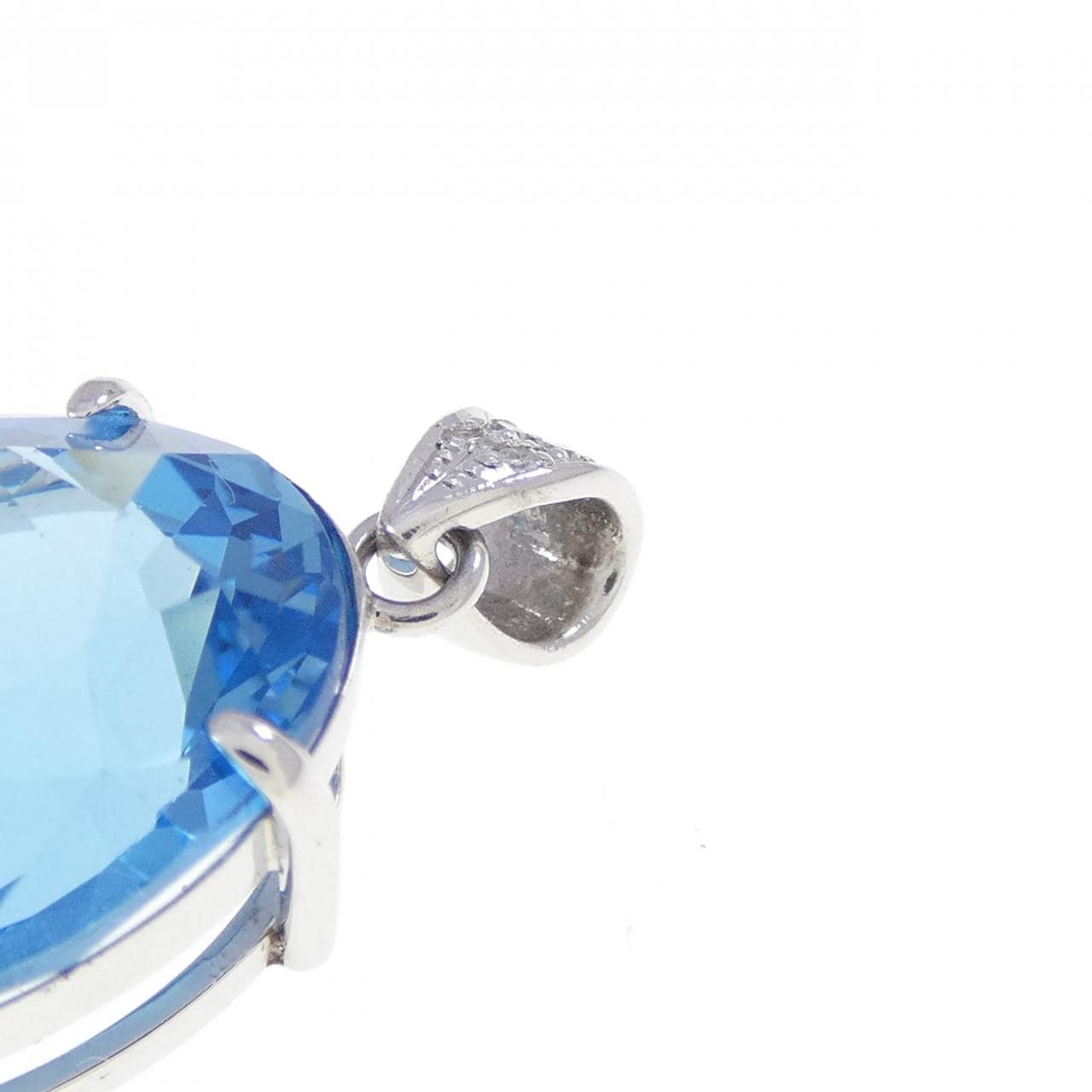 K18WG ブルートパーズ ペンダント