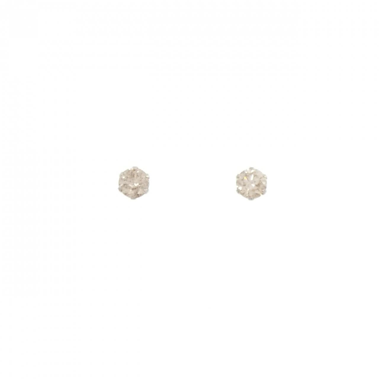 PT900 ソリティア ダイヤモンド ピアス 0.50CT
