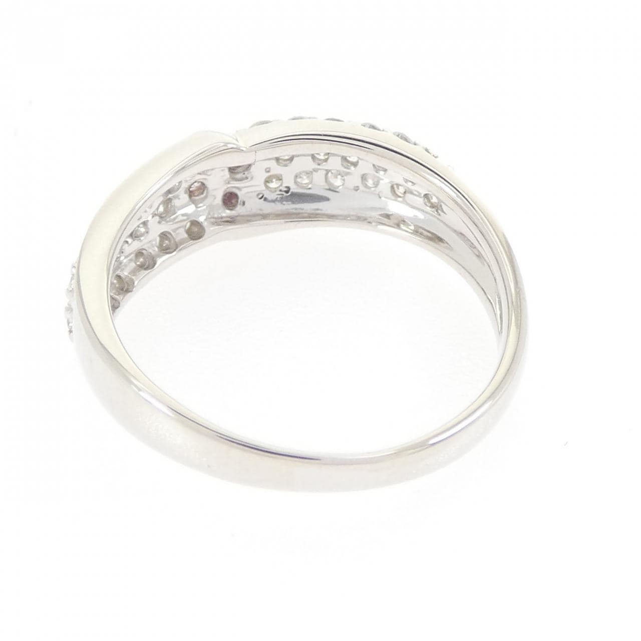 K18WG フラワー ピンクダイヤモンド リング 0.05CT