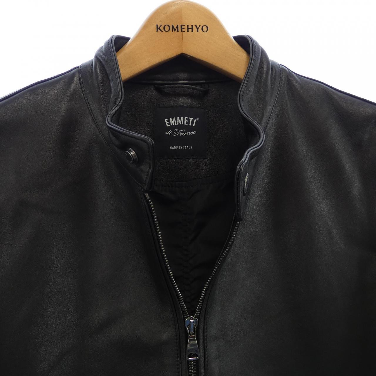 Enmety EMMETI皮革骑士夹克