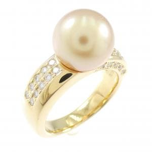 K18YG 白蝶パール リング 10.1mm