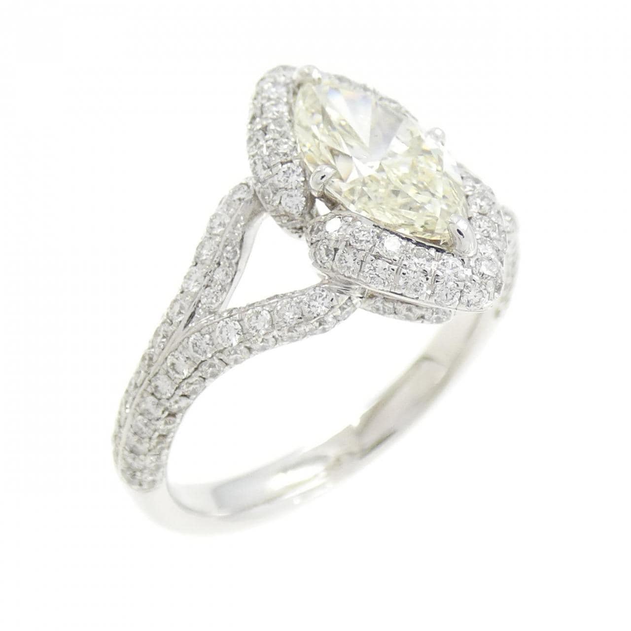 K18WG ダイヤモンド リング 1.363CT