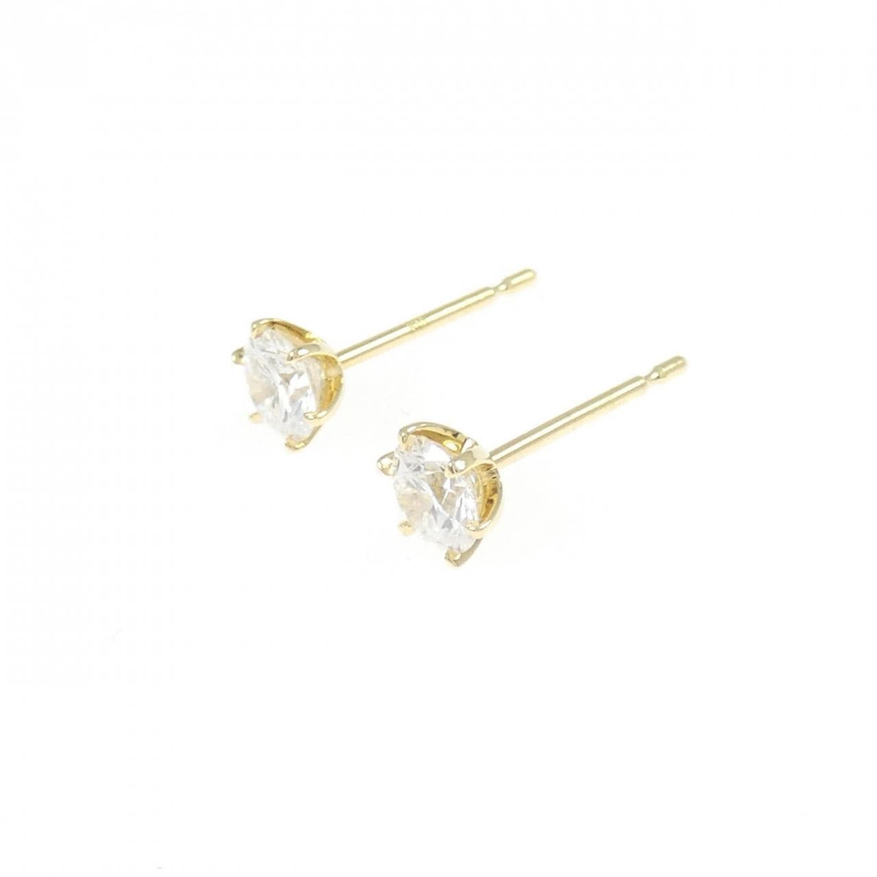 【リメイク】K18YG/ST ダイヤモンド ピアス 0.328CT 0.332CT D VS1-VS2 EXT-VG