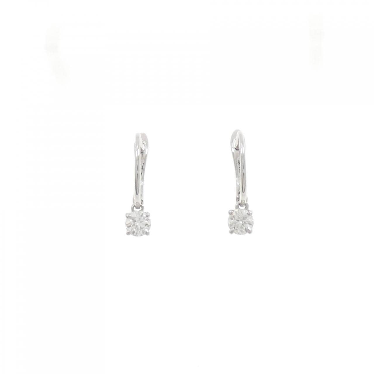 デビアス ダイヤモンド ピアス 0.42CT (H VS2)