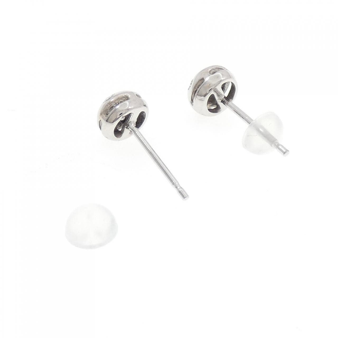 K18WG/PT900 ダイヤモンド ピアス 0.16CT