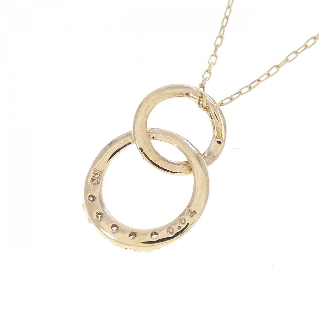 K10YG ダイヤモンド ネックレス 0.02CT