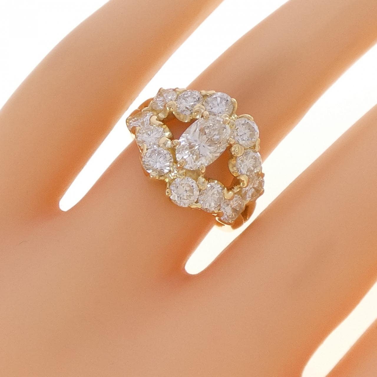 K18YG ダイヤモンド リング 1.023CT