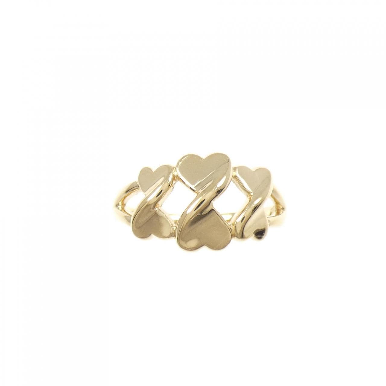 K18YG heart ring