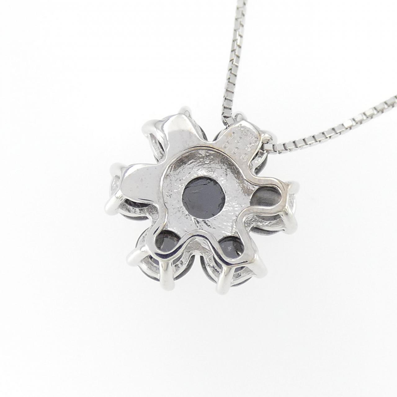 K18WG フラワー ダイヤモンド ネックレス 1.64CT