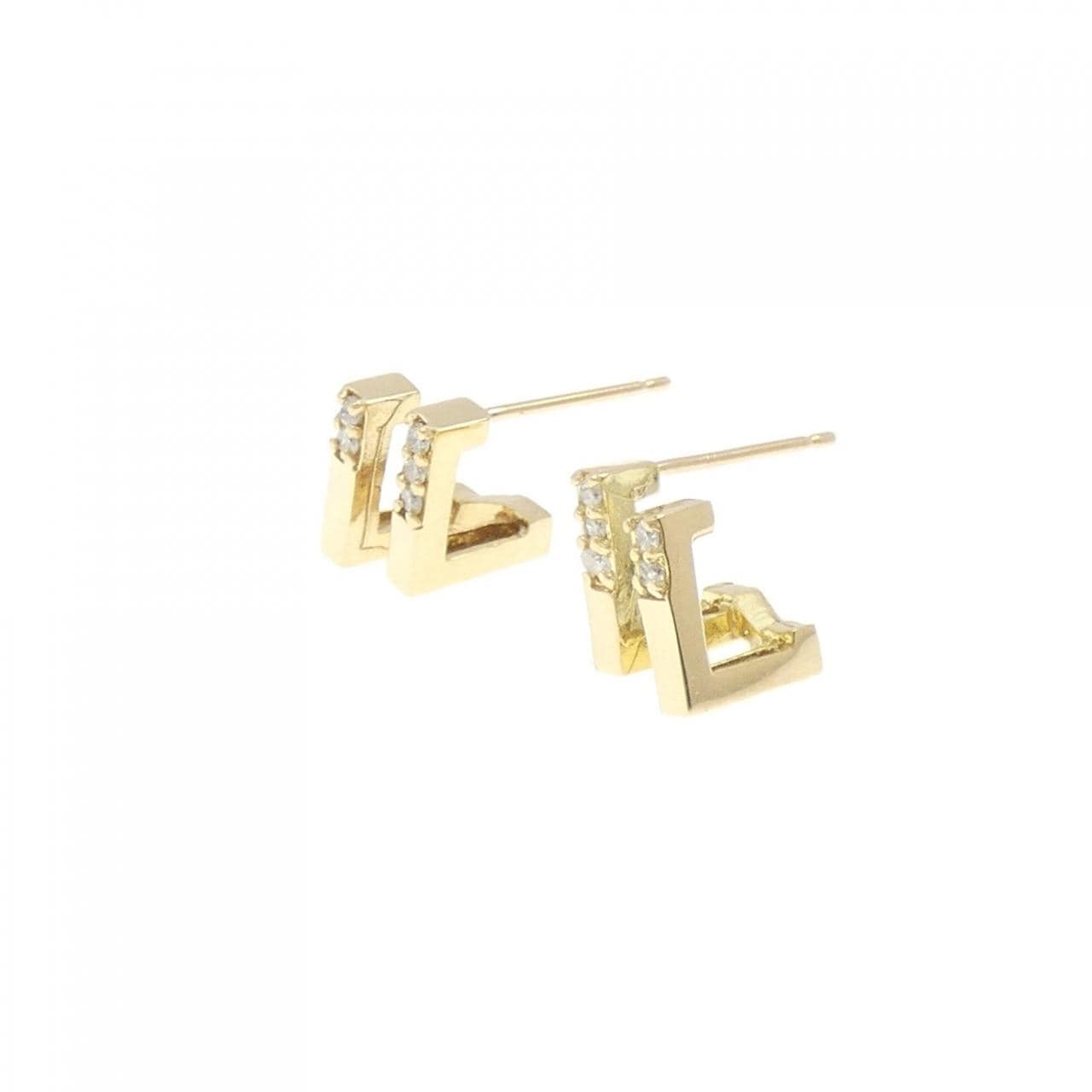 K18YG ダイヤモンド ピアス 0.10CT