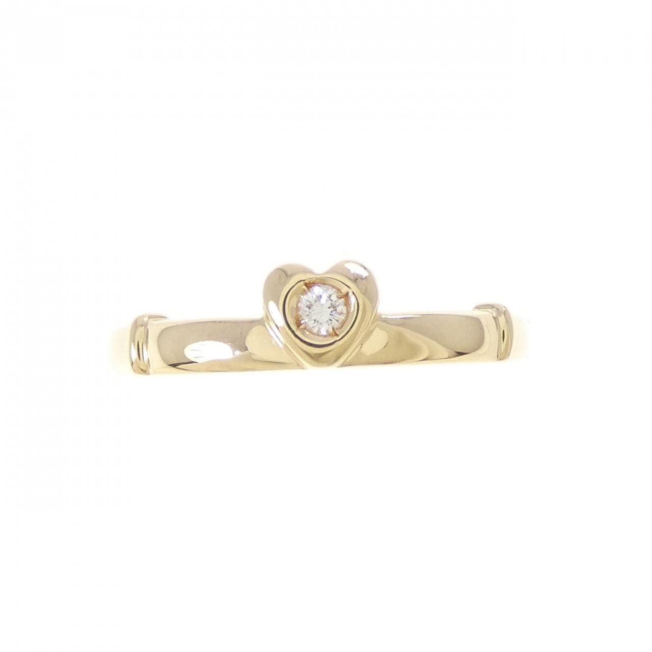 K18YG ハート ダイヤモンド リング 0.03CT