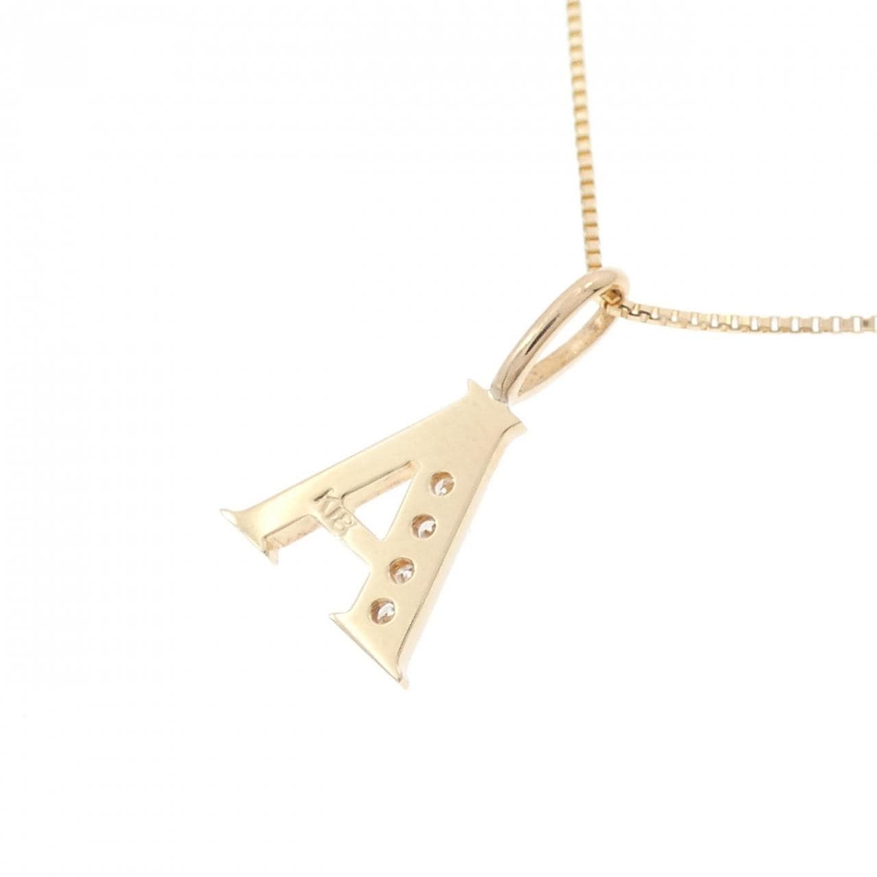 K18YG Initial A Diamond Necklace