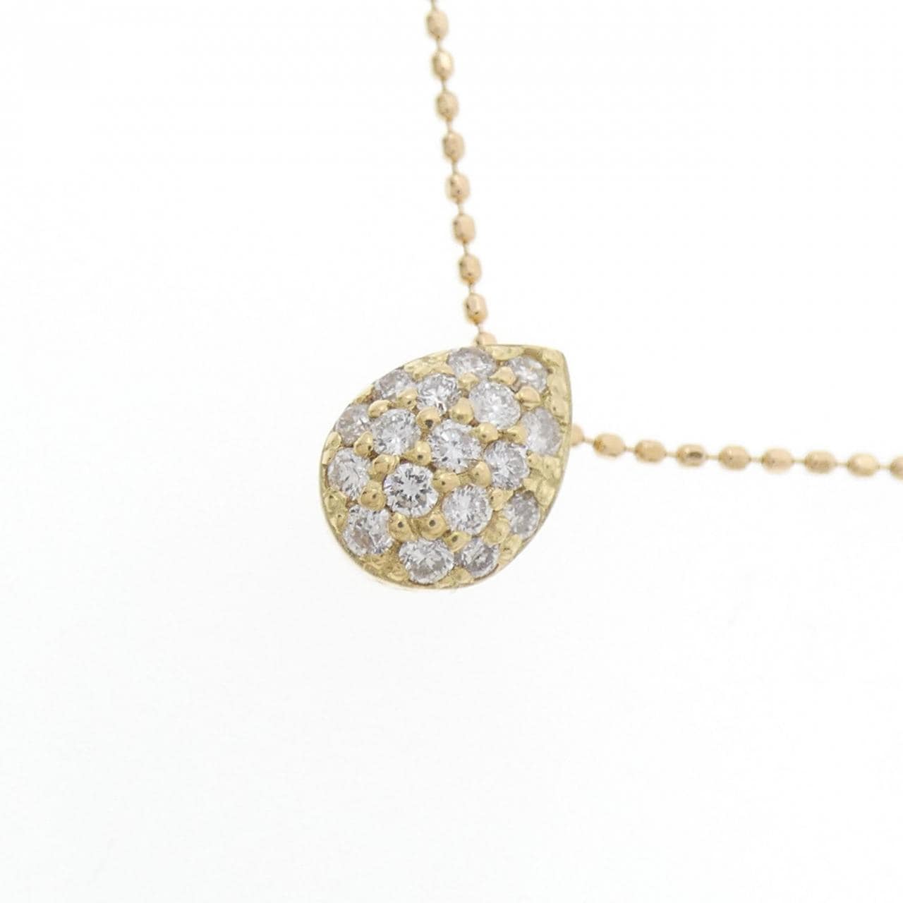 K18YG Pavé Diamond Necklace 0.23CT