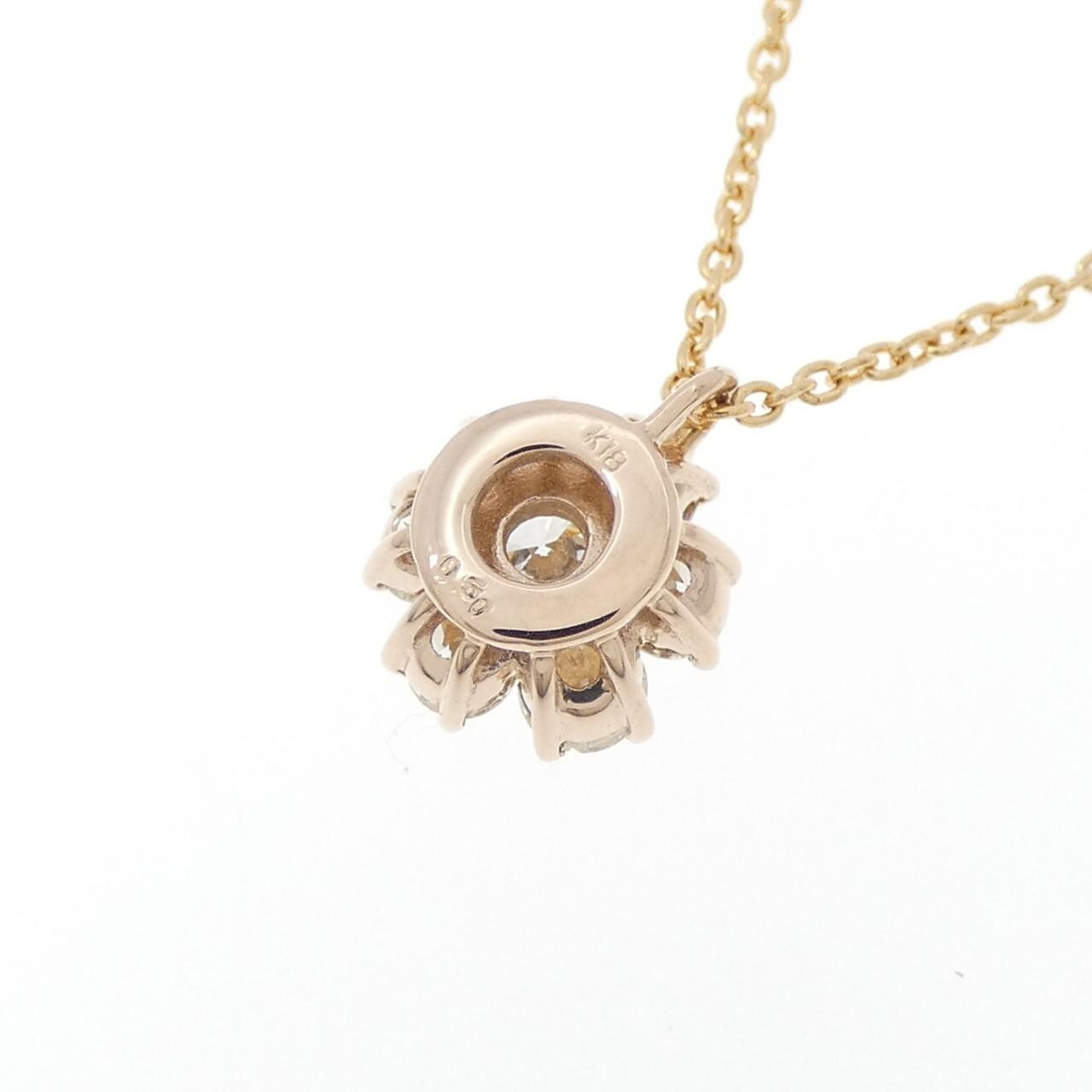 K18PG/K18YG 花形钻石项链 0.50CT
