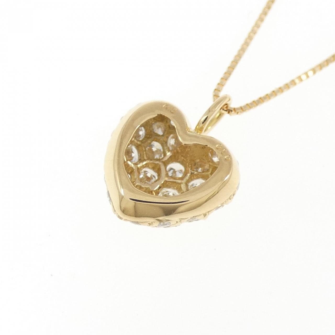 K18YG ハート ダイヤモンド ネックレス 0.50CT