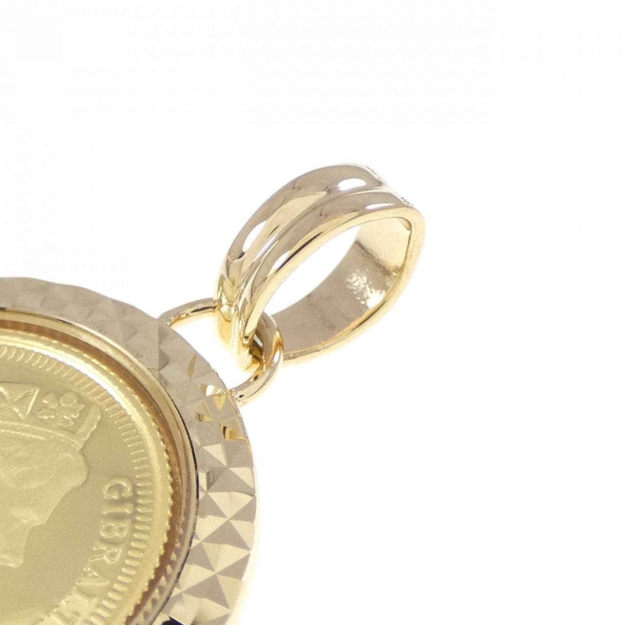 K18YG(枠) コイン ペンダント