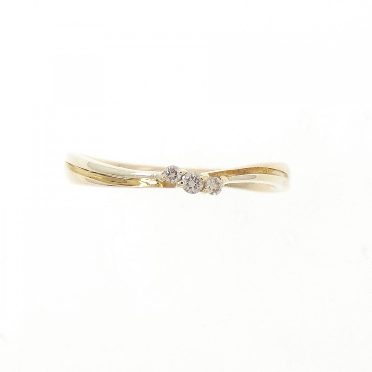 K10YG/K10WG スリーストーン ダイヤモンド リング