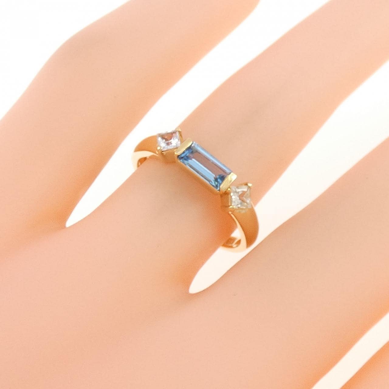 K18YG ブルートパーズ リング