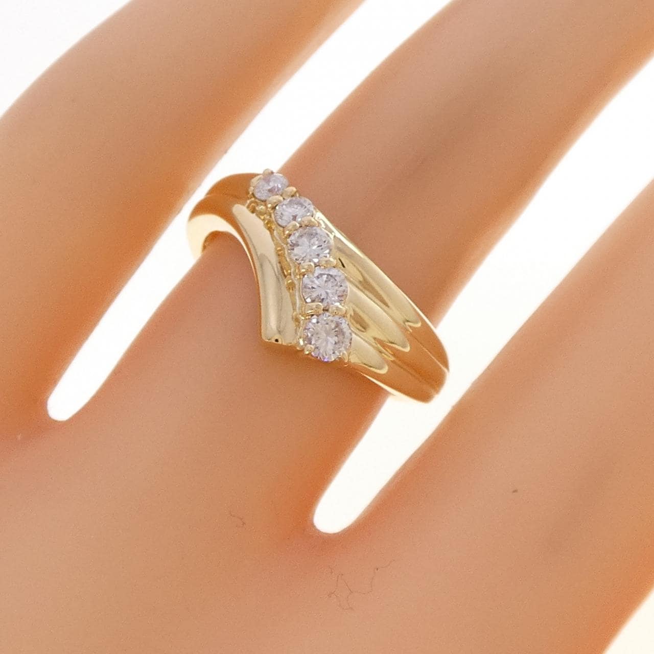 K18YG ダイヤモンド リング 0.32CT