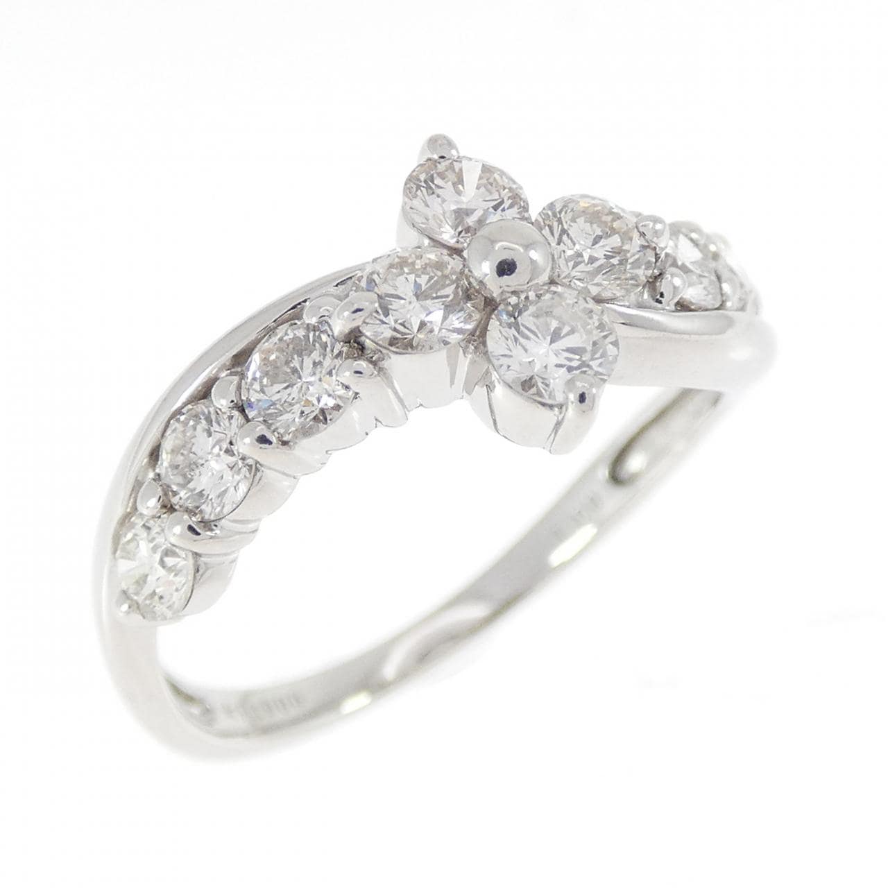 PT900 フラワー ダイヤモンド リング 1.00CT