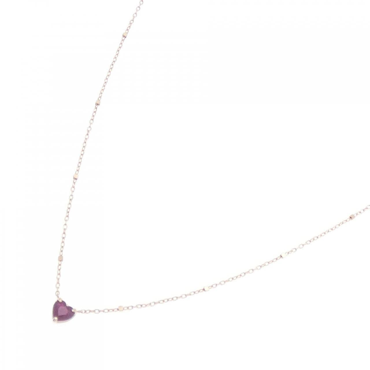 K10PG Heart Ruby Necklace