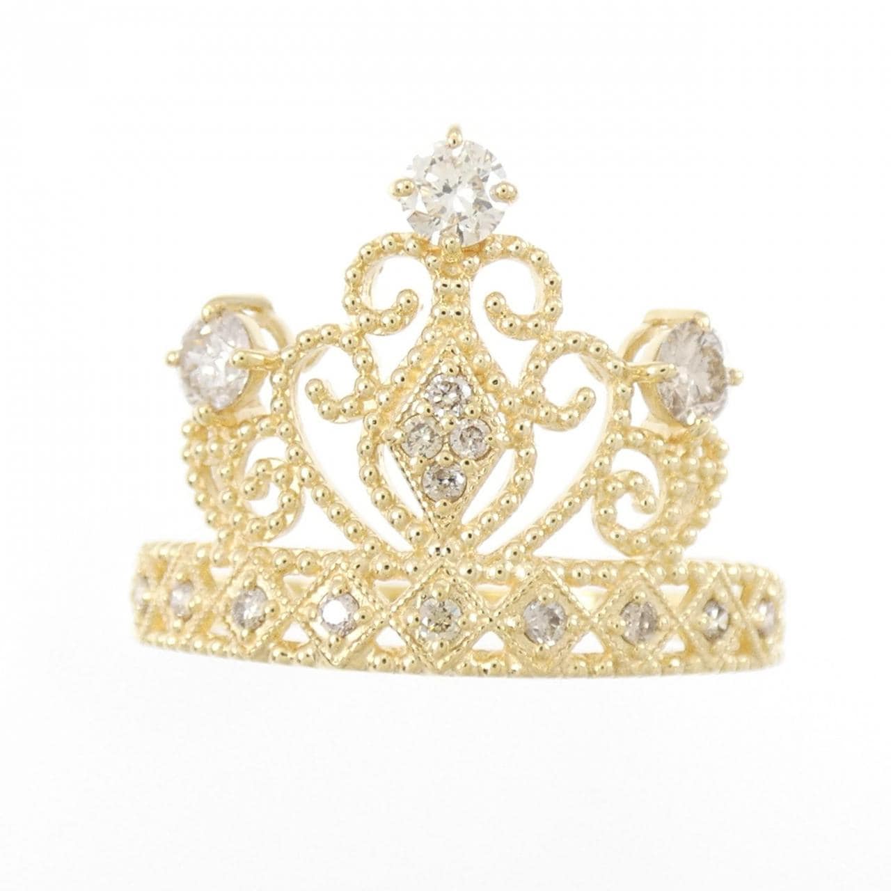 K18YG Tiara Diamond Ring 0.40CT