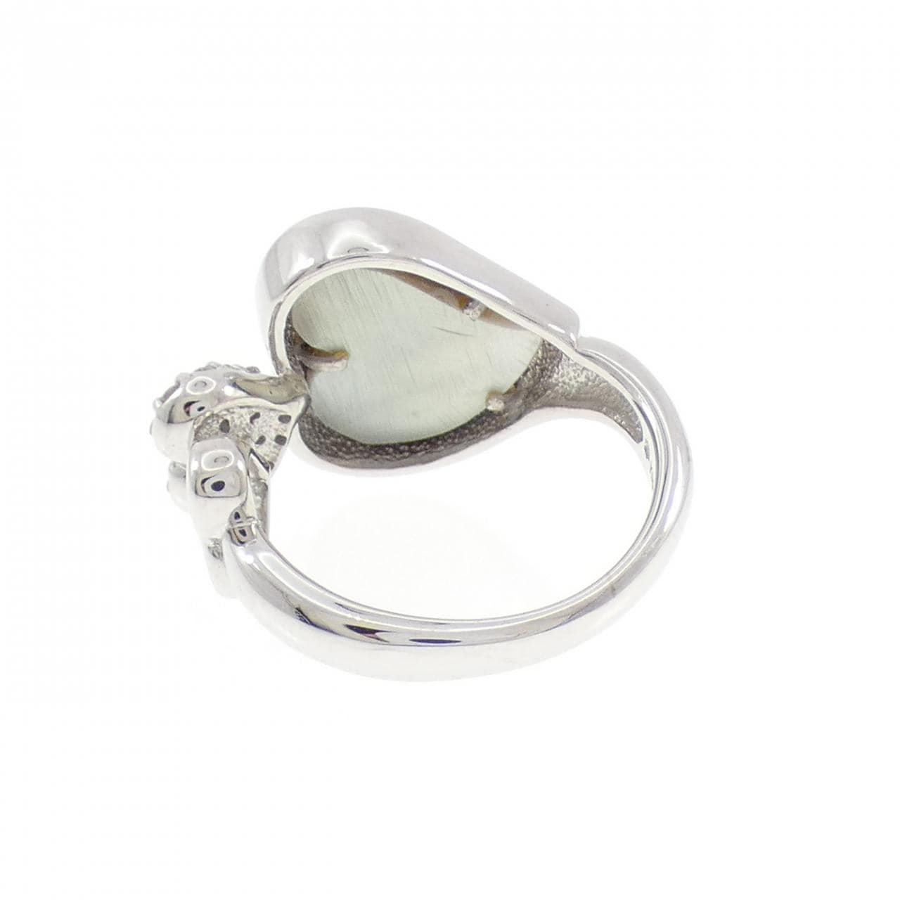 K18WGB ハート マザーオブパール リング