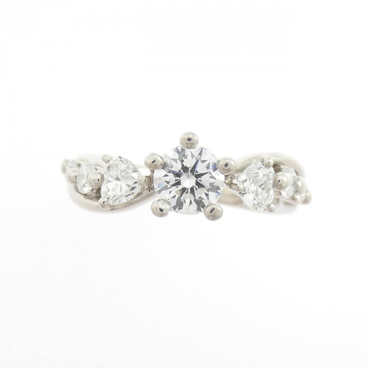 PT900 ダイヤモンド リング 0.410CT F SI1 3EXT H&C