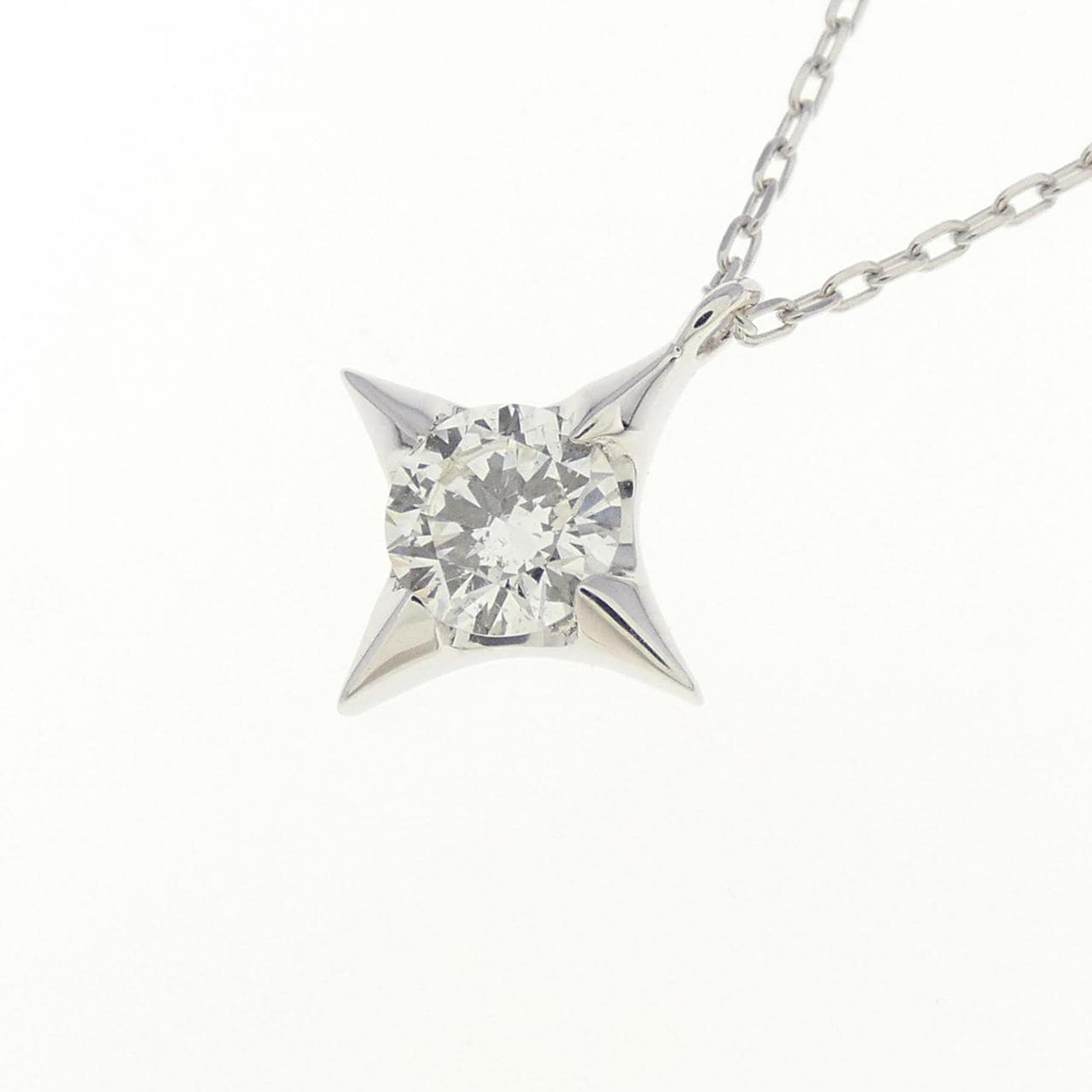【新品】K18WG ダイヤモンド ネックレス 0.19CT