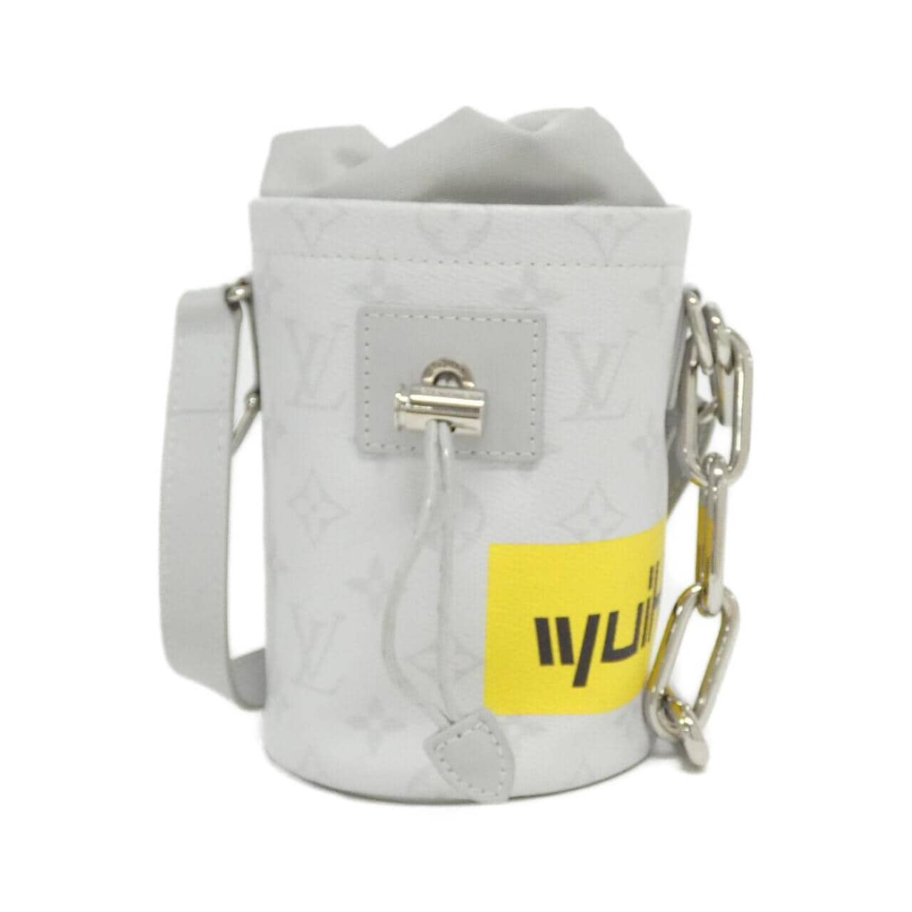 LOUIS VUITTON白色Monogram Logo 粉筆奈米包 M44631 單肩包