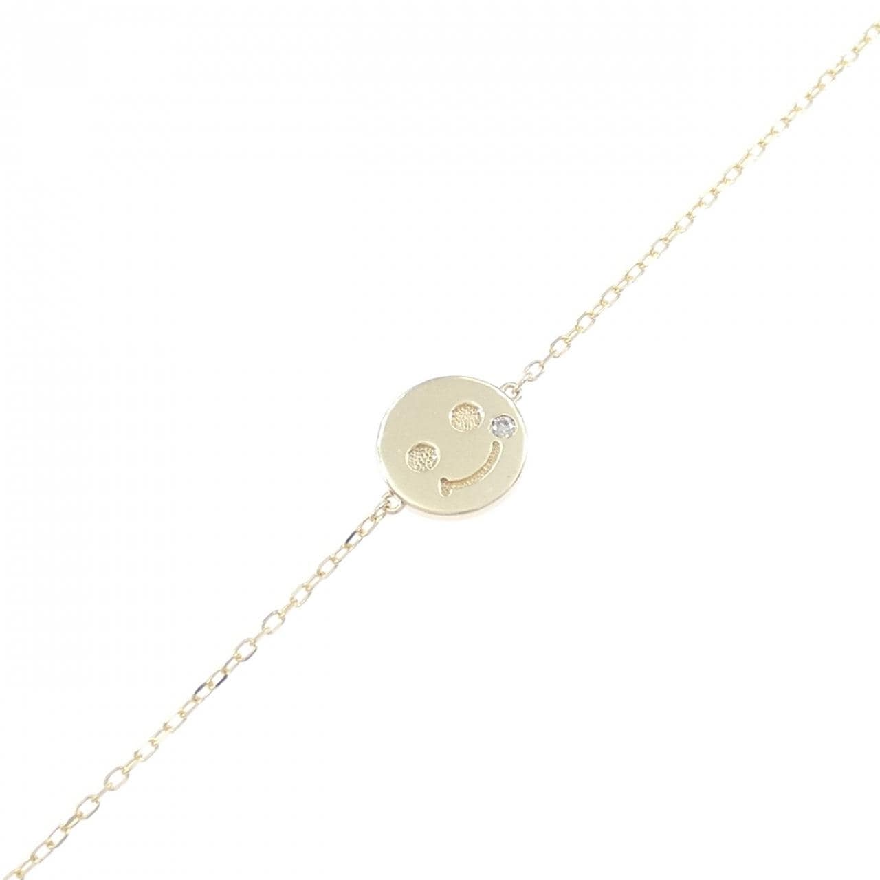 K10YG スマイル ダイヤモンド ブレスレット