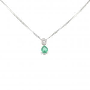 PT900/PT850 エメラルド ネックレス 0.35CT