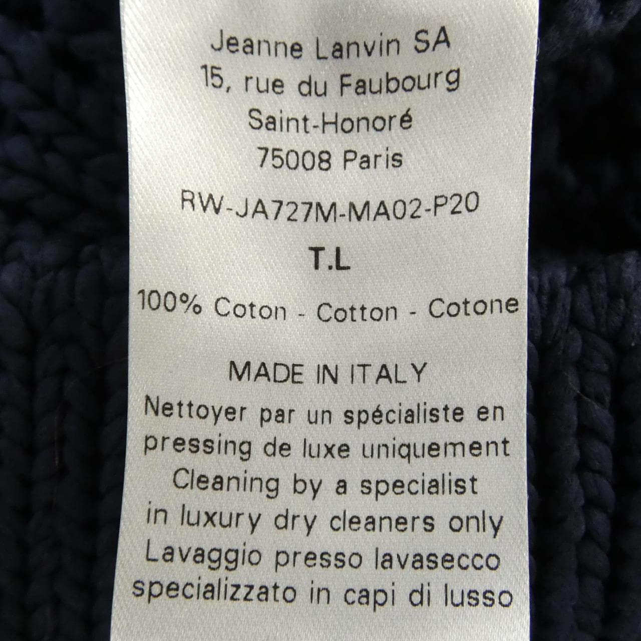 ランバン LANVIN RW-JA727M-MA02-P20 カーディガン