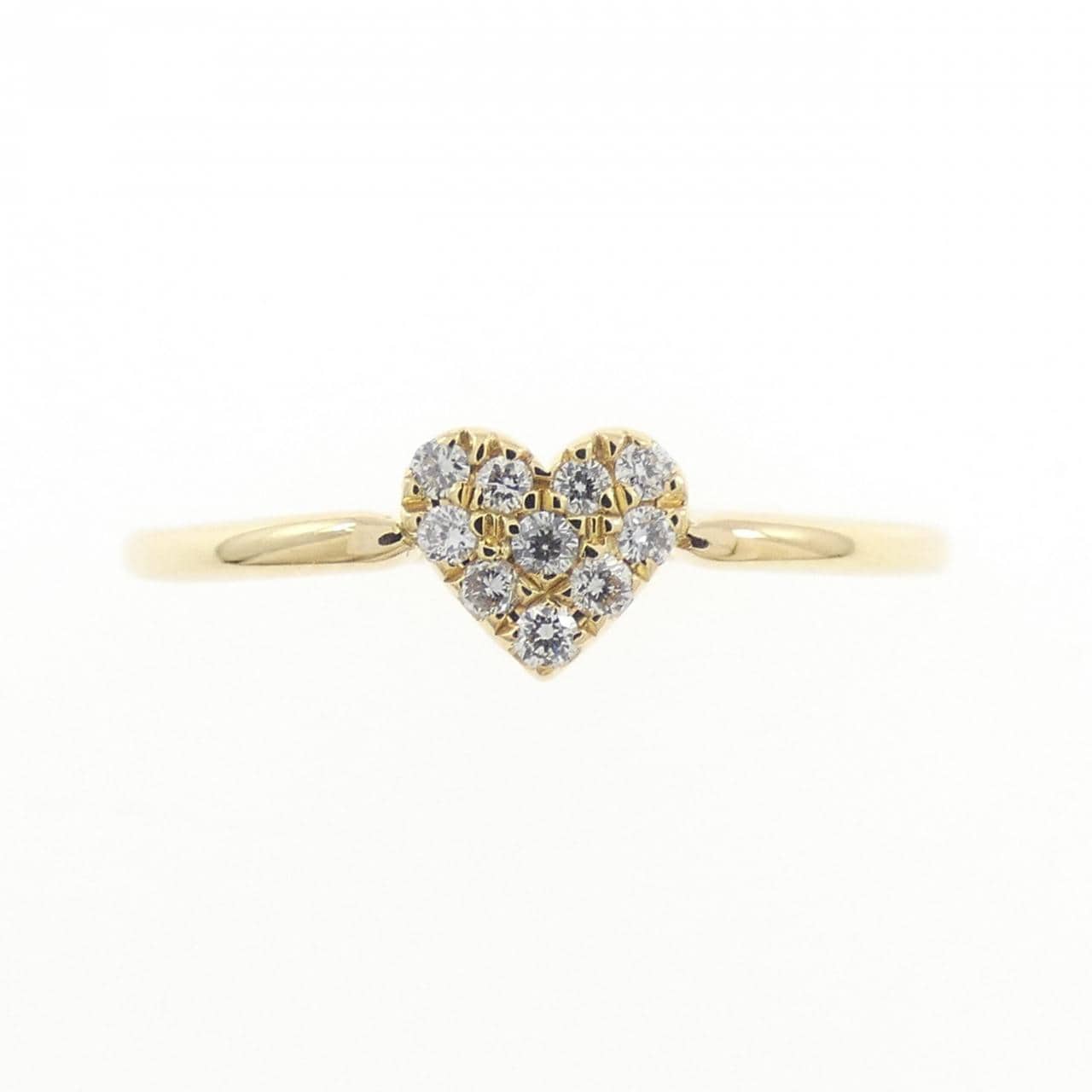 K18YG ハート ダイヤモンド リング 0.05CT