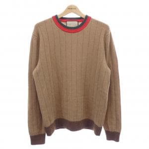 グッチ GUCCI ウェブ ストライプ付き キャメル リブニット セーター 721035 XKB4A ニット