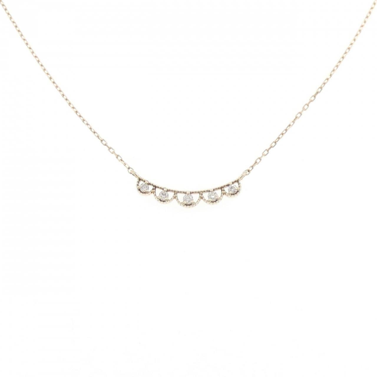 K10YG ダイヤモンド ネックレス 0.03CT