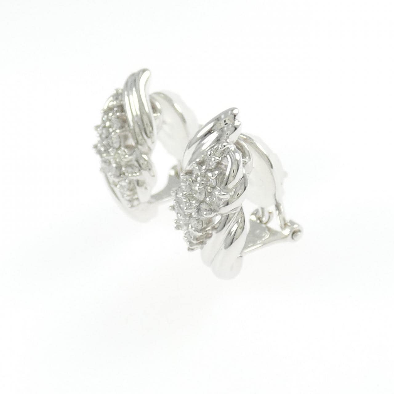 K18WG/PT900/K14WG ダイヤモンド ピアス/イヤリング