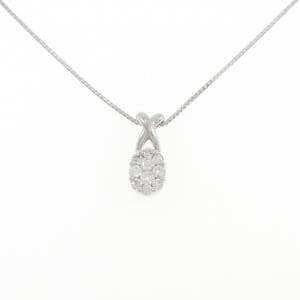 K18WG ダイヤモンド ネックレス 0.35CT