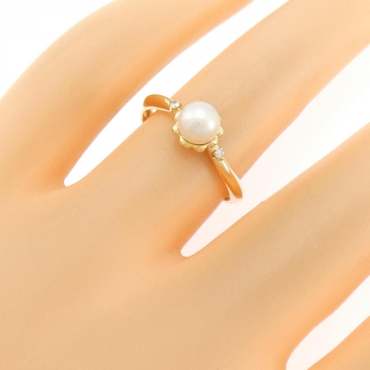 K18YG アコヤパール リング 5.2mm