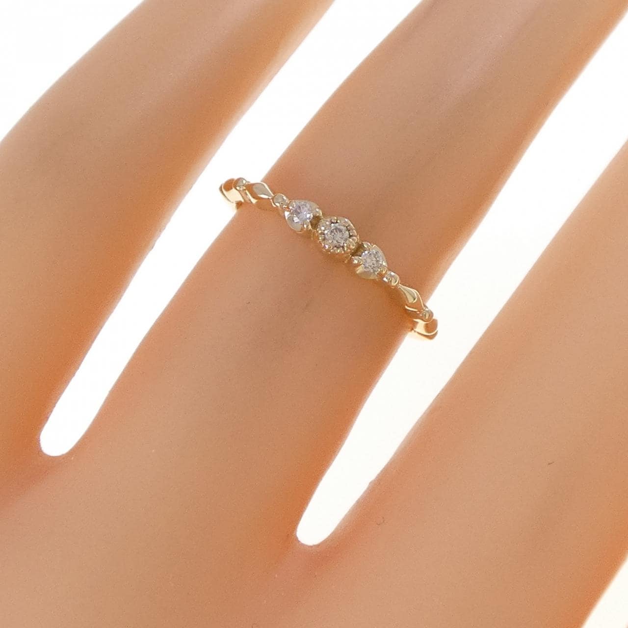 アガット ダイヤモンド リング 0.04CT