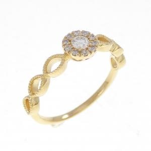K18YG ダイヤモンド リング 0.12CT
