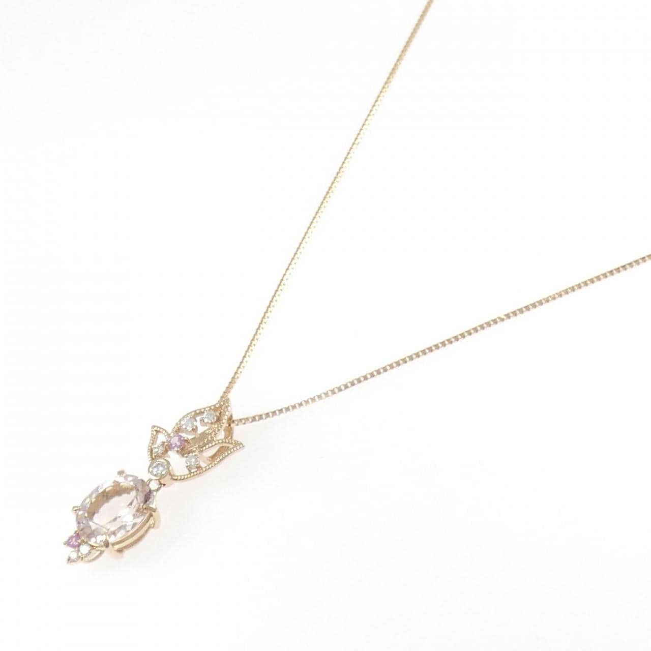 K18PG モルガナイト ネックレス 2.30CT