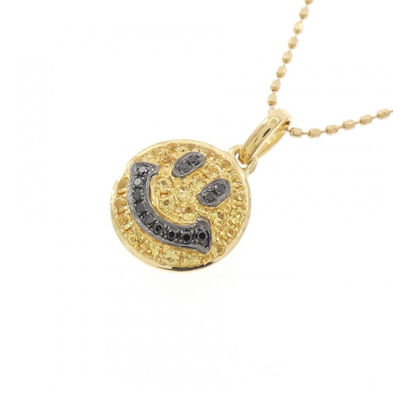 K18YG/K18BG スマイル サファイヤ ネックレス 0.26CT