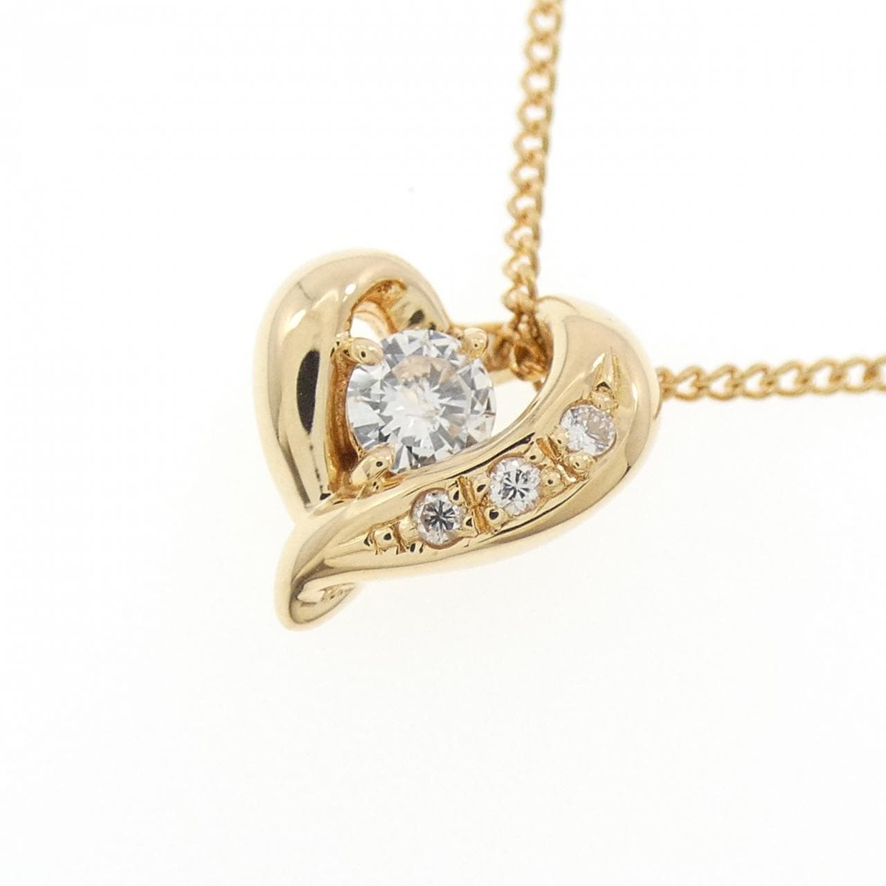 K18YG ダイヤモンド ネックレス 0.15CT