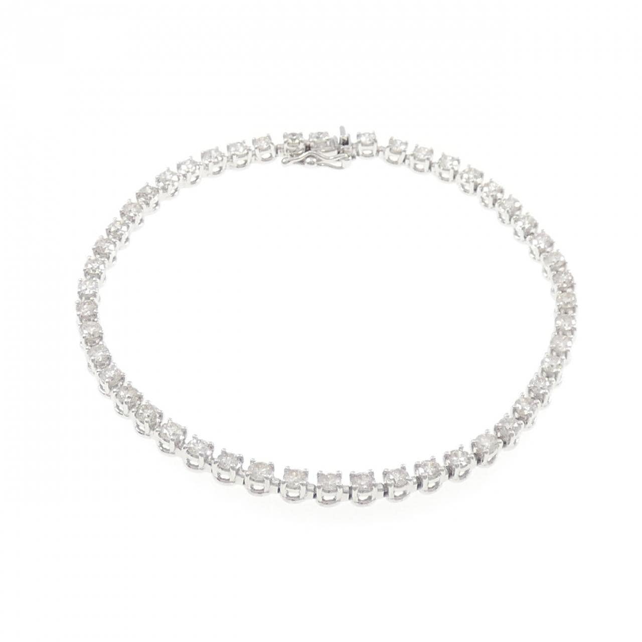 K18WG ダイヤモンド ブレスレット 3.00CT