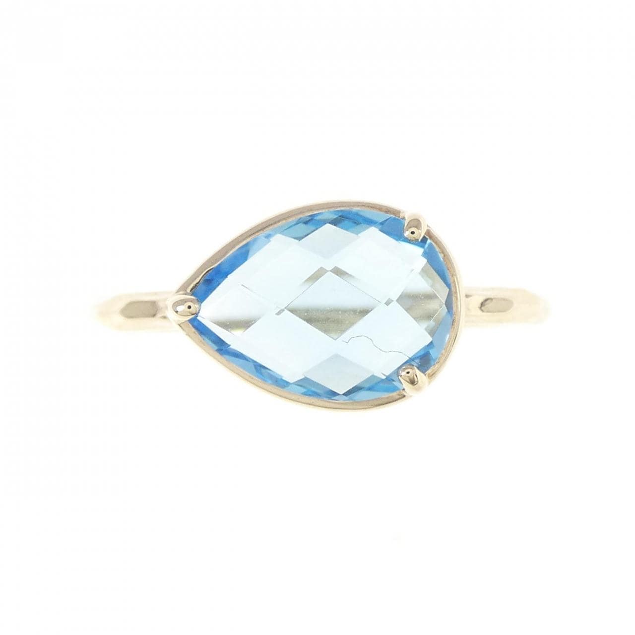 K10YG blue Topaz ring