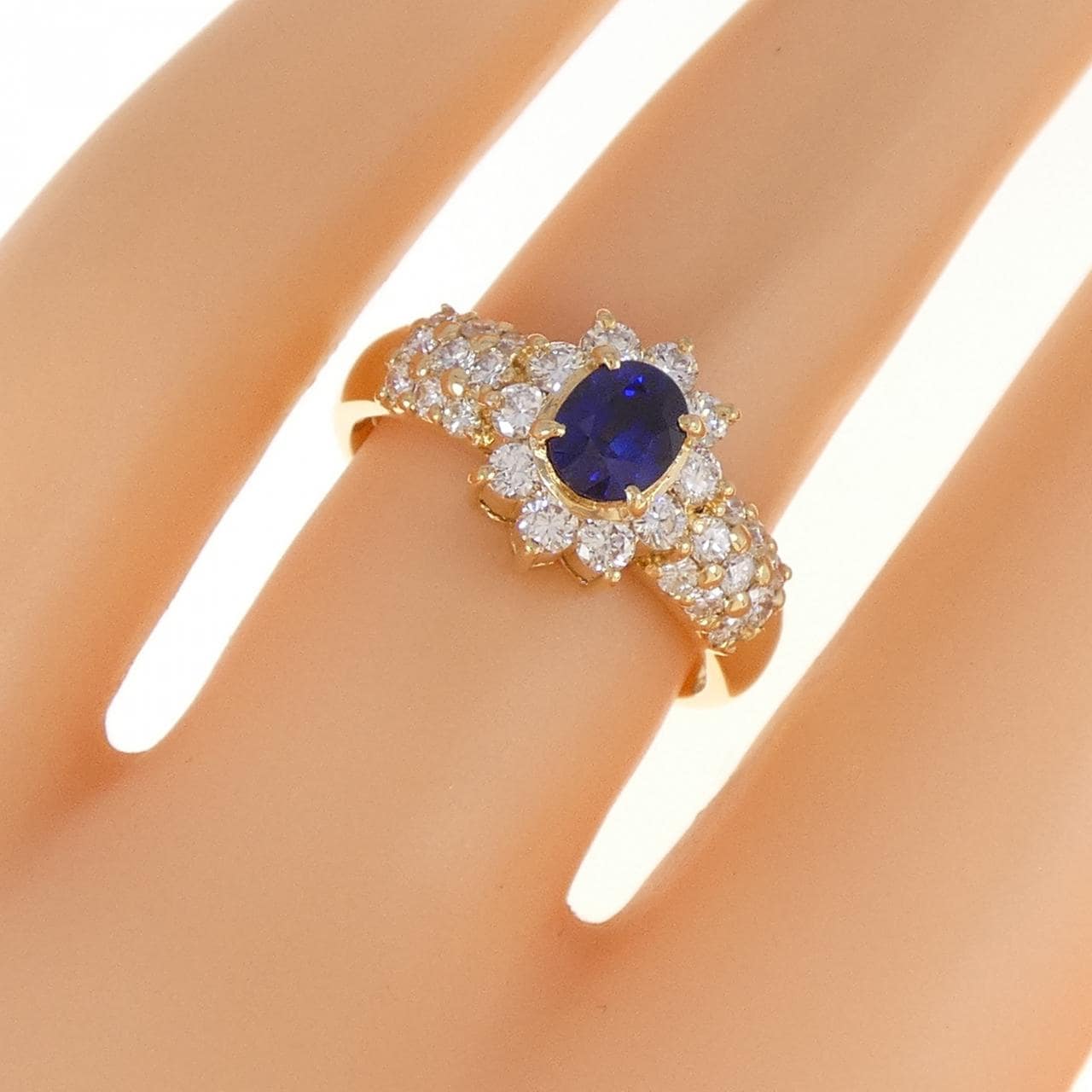K18YG サファイヤ リング 0.62CT
